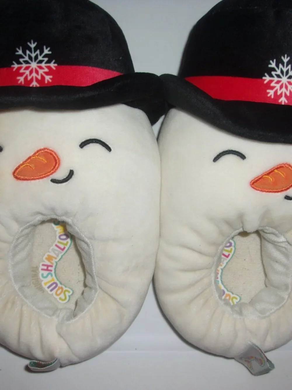 Squishmallow Holiday Slippers- Snowman